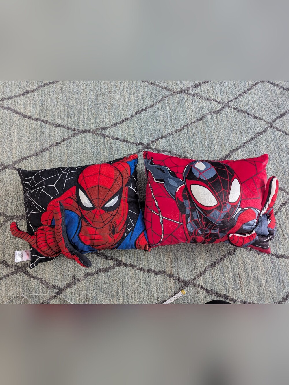Set Of 2- Marvel Spider-Man Red and Black Decorative Pillows 3D (Set of 2)